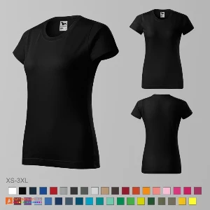 tricouri negre promotionale din bumbac pentru dame poza 20